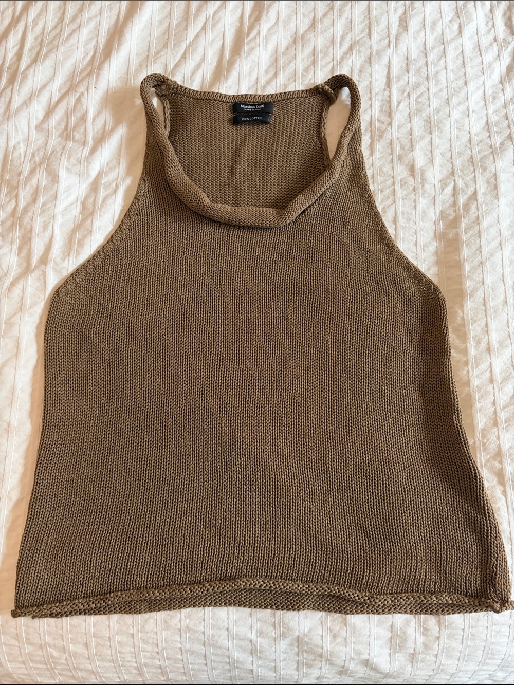 Massimo Dutti Knit Cowl Neck Sleeveless Sweater Tank